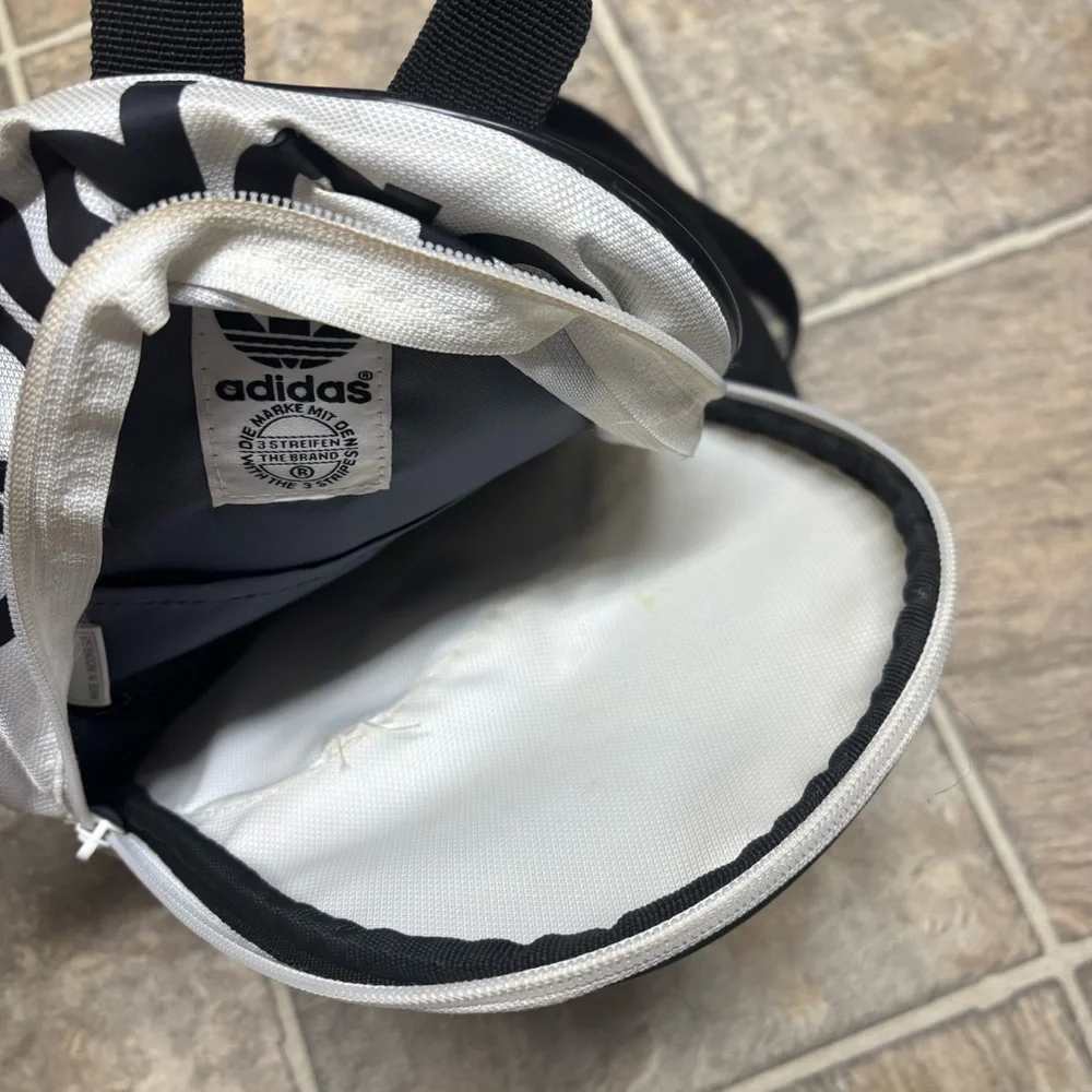 Adidas White and Black Logo Backpack - Picture 3 of 3